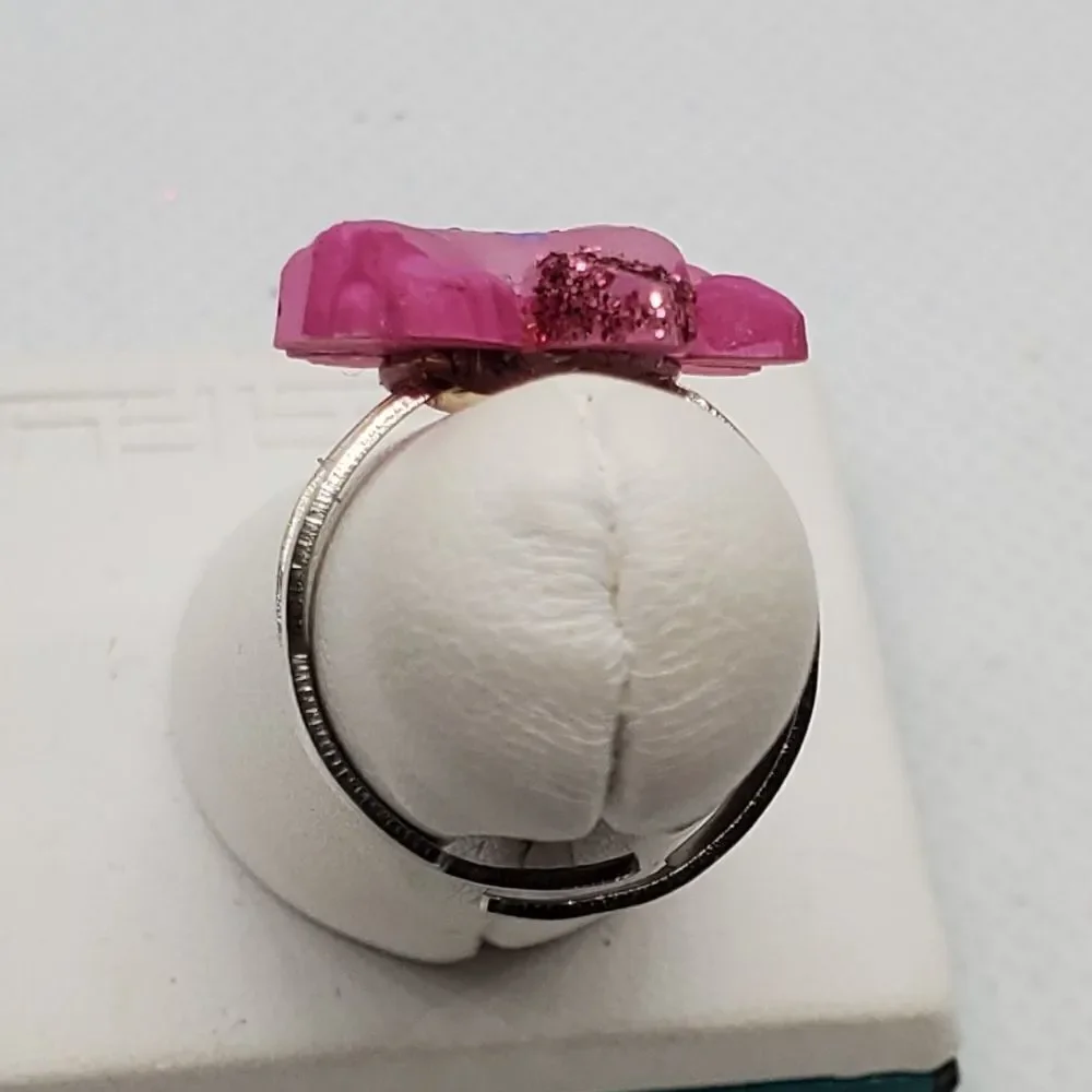 Pink Pegasus Flying Horse Adjustable Ring
